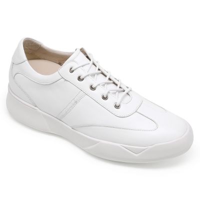 CMR CHAMARIPA Zapatos casuales con alzas, zapatos blancos para hombre que aumentan la estatura 7 cm