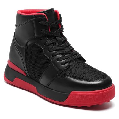 CMR CHAMARIPA Zapatos Con Alzas 8CM Para Hombre | Zapatillas Negras de Malla Con Alzas