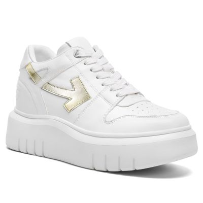 Zapatos con alzas para mujer de 8 cm – Zapatos de cuero blanco