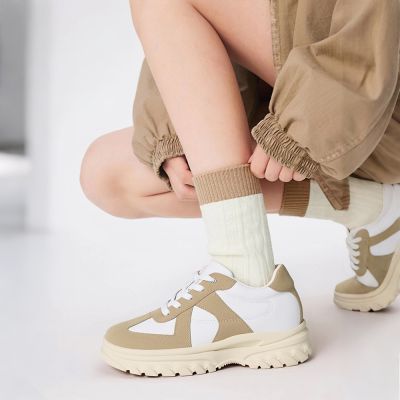 CMR CHAMARIPA Zapatos con Alzas Para Mujer Zapatos Casuales de Ante Color Albaricoque 7CM