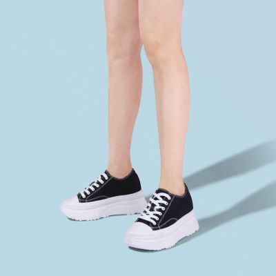 Alzas Para Zapatos Mujer - Zapatos Con Tacon Zapatos De Lona Negros 10 CM