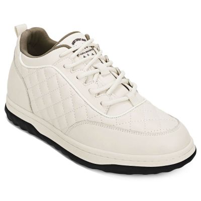 Deportivas Con Alzas Mujer - Alzas Para Zapatos Mujer - Zapatillas Casual Beige Para Mujer 6cm