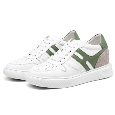 Alzas Para Zapatos Mujer - Deportivas Con Alzas Mujer - Zapatillas Casuales Blancas 6 CM