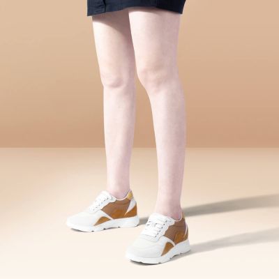 Deportivas Con Tacon Oculto Mujer - Zapatos Con Alzas Mujer De Malla 7 CM Más Alto 