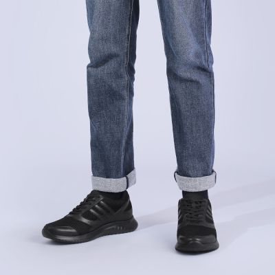 CMR CHAMARIPA Zapatillas con alzas , microfibra negra, 7 cm